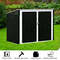 Outdoor Garbage Can Storage Shed,Horizontal Galvanized Steel Shed with Hydraulic Lid