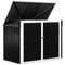 Outdoor Garbage Can Storage Shed,Horizontal Galvanized Steel Shed with Hydraulic Lid