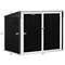 Outdoor Garbage Can Storage Shed,Horizontal Galvanized Steel Shed with Hydraulic Lid