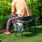 Convertible Garden Kneeler Seat, Foldable Steel Frame Bench with Storage Pockets for Gardening Comfort