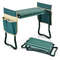 Convertible Garden Kneeler Seat, Foldable Steel Frame Bench with Storage Pockets for Gardening Comfort