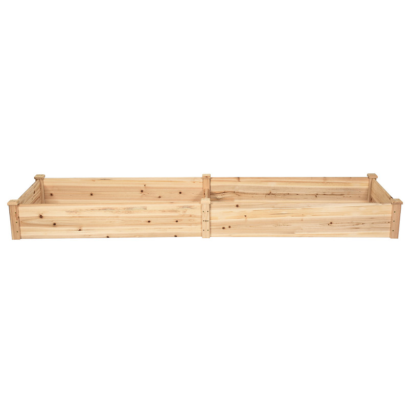 Extra Large Raised Garden Bed, Natural Fir Wood Planter for Vegetables, Fruits & Plants