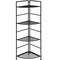 4 Tier Folding Metal Shelf Plant Stand, Corner Storage Rack with Open Shelves for Indoor Outdoor Display, Foldable
