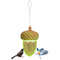 Metal Acorn Wild Bird Feeder Outdoor Hanging Food Dispenser for Garden Yard Backyard Patio Decor Squirrel-Proof Durable
