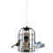 Squirrel-Proof Caged Tube Wild Bird Feeder, Outdoor Metal Seed Guard & Deterrent