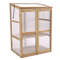 Premium Garden Portable Wooden Greenhouse with Double Shelves & Foldable Top for Patio, Balcony & Deck Plant Display