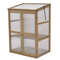 Premium Garden Portable Wooden Greenhouse with Double Shelves & Foldable Top for Patio, Balcony & Deck Plant Display
