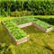 Premium UShaped Wooden Garden Raised Bed For Backyard And Patio Durable Fir Wood Planter For Veggie 0