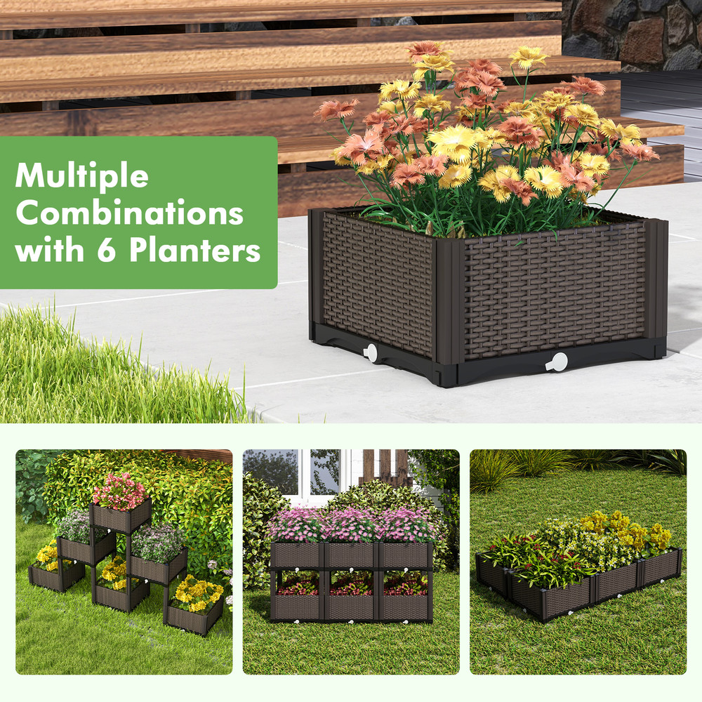 Durable Plastic Raised Garden Bed With Legs Elevated Planter Kit For Vegetables Flowers Herbs Self 4