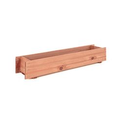 rustic wooden decorative raised garden bed for window or yard, large outdoor planter box with drainage for vegetables