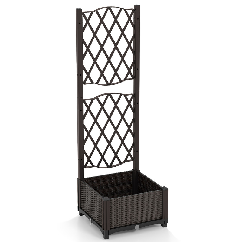 Raised Garden Bed With Trellis Planter Box For Climbing Plants SelfWatering Outdoor Vertical Plante 6