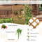 Planter Raised Bed with Trellis for Climbing Plants & Flowers Orange Fir Wood Garden Box