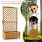 Planter Raised Bed with Trellis for Climbing Plants & Flowers Orange Fir Wood Garden Box