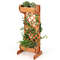 2 Tier Wooden Raised Garden Bed with Trellis Sturdy & Stylish Orange Planter Box