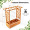 Raised Garden Bed with Trellis Natural Fir Wood Planter for Climbing Plants & Hanging Pots