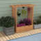 Raised Garden Bed with Trellis Natural Fir Wood Planter for Climbing Plants & Hanging Pots