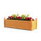 Wooden Rectangular Garden Bed with Drainage System Natural Fir Wood Planter Box