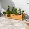 Wooden Rectangular Garden Bed with Drainage System Natural Fir Wood Planter Box