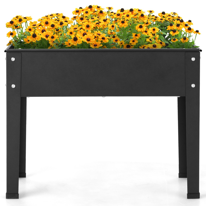 Metal Raised Garden Bed with Legs & Drainage Holes, Perfect for Vegetables & Flowers