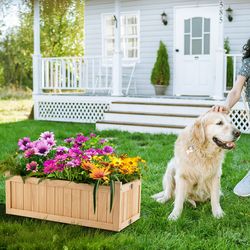 portable wooden raised garden bed, foldable design with removable bottom for herbs, fruits, flowers
