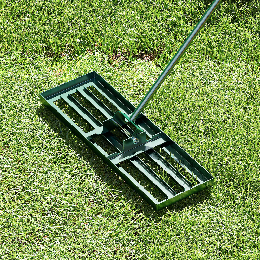 Lawn Leveling Rake with Ergonomic Handle, Heavy Duty Metal Yard Tool for Soil, Sand, Topdressing & Garden Lawn Care
