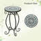 Small Plant Stand with Weather Resistant Ceramic Tile Tabletop, Outdoor Mosaic Side Table for Patio, Balcony, Garden
