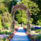 7.5 Feet Garden Arch Trellis with PE Coated Metal Structure for Climbing Plants, Weddings, Outdoor Garden Arbor Support