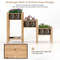 3-Tier Wooden Raised Garden Bed with Storage Shelf, Elevated Planter Box for Vegetables, Herbs, Flowers, Outdoor