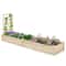 Raised Garden Bed with Planter Box and Trellis, Wooden Outdoor Elevated Planter for Vegetables Flowers Herbs