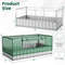 Galvanized Raised Garden Bed with Greenhouse Cover, Outdoor Metal Planter Box with PE Cover, Vegetable Flower Herb Grow