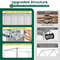 Galvanized Raised Garden Bed with Greenhouse Cover, Outdoor Metal Planter Box with PE Cover, Vegetable Flower Herb Grow