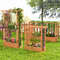 Raised Garden Bed with Arch Trellis for Climbing Plants, Solid Wood Outdoor Planter Box for Vegetables, Herbs, Flowers