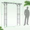 81 Inch Garden Arbor Metal Archway for Climbing Plants, Outdoor Wedding Trellis Arch, Rustproof Steel Frame for Garden