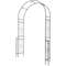 7.9 Feet Metal Garden Arch Backdrop Stand with Fence for Climbing Plants, Wedding Trellis for Outdoor Decor, Parties