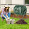 360° Rotatable Tumbling Composter with 2 Sliding Doors, Dual Chamber Outdoor Compost Bin, 43 Gallon Garden Waste Tumbler