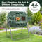360° Rotatable Tumbling Composter with 2 Sliding Doors, Dual Chamber Outdoor Compost Bin, 43 Gallon Garden Waste Tumbler