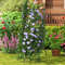 Garden Cucumber Trellis with PE-Coated Frame, 74" A-Frame Plant Support for Climbing Vegetables, Peas, Tomatoes, Roses