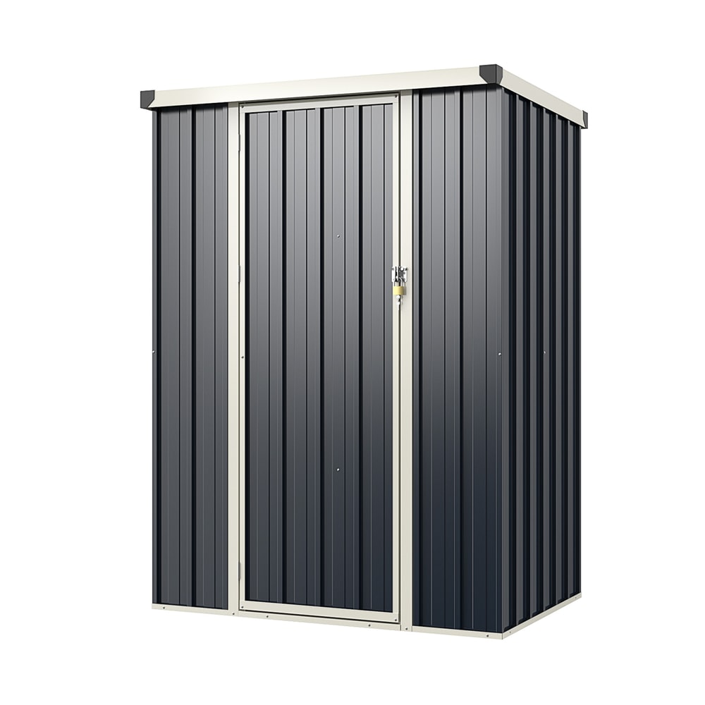 HeavyDuty Metal Outdoor Storage Shed With Lockable Door WeatherResistant Steel Garden Storage 5