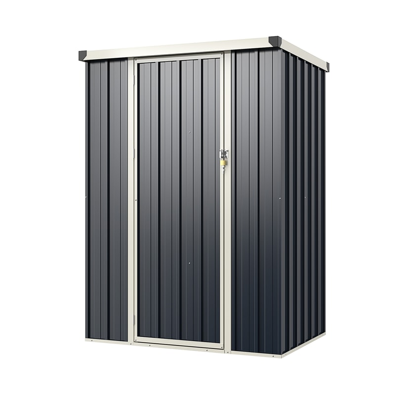 HeavyDuty Metal Outdoor Storage Shed With Lockable Door WeatherResistant Steel Garden Storage 5