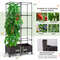 67'' Raised Garden Bed with Trellis & Planter Box, Mobile Self-Watering Vertical Gardening Planter for Tomatoes, Vines