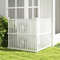 Air Conditioner Fence Panel with Metal Ground Stakes for Outside, No Dig PVC Privacy Screen for AC Units, Trash Cans