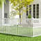 Air Conditioner Fence Panel with Metal Ground Stakes for Outside, No Dig PVC Privacy Screen for AC Units, Trash Cans