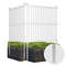 Air Conditioner Fence Panel with Metal Ground Stakes for Outside, No Dig PVC Privacy Screen for AC Units, Trash Cans
