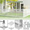 Air Conditioner Fence Panel with Metal Ground Stakes for Outside, No Dig PVC Privacy Screen for AC Units, Trash Cans