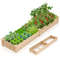 Wooden Raised Garden Bed with 2 Planter Boxes & Dividers, Large Outdoor Planter Kit for Vegetables, Herbs & Flowers