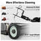 42 Inch Tow-Behind Lawn Sweeper with Hopper Bag, Adjustable Height, Universal Hitch, for Lawn Tractors