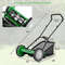 16 Inch Push Lawn Mower with 5 Steel Blades & Grass Catcher Bag, Manual Reel Mower Adjustable Height for Yard