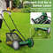 16 Inch Push Lawn Mower with 5 Steel Blades & Grass Catcher Bag, Manual Reel Mower Adjustable Height for Yard