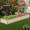 Wooden Raised Garden Bed With OpenEnded Base Large Planter Boxes Divider Outdoor Vegetable Flower 1