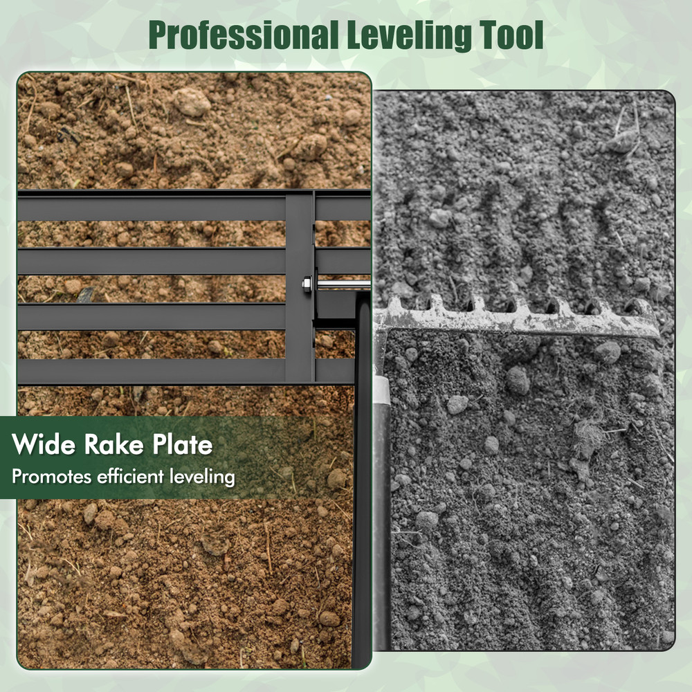 Lawn Leveling Rake Professional Heavy Duty Soil Leveling Tool For Lawn Care Topsoil And Turf Mainte 3